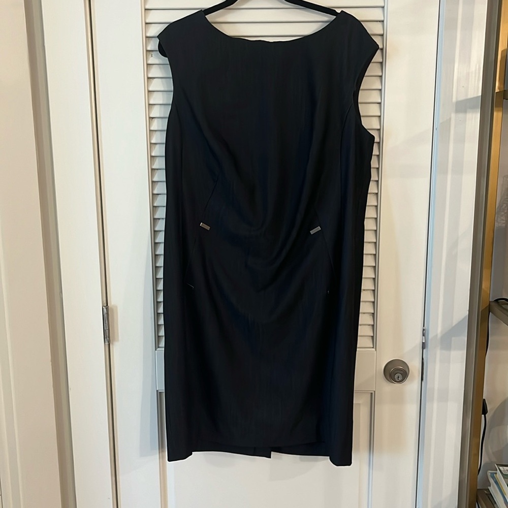 Calvin Klein Black Midi Sheath Dress
